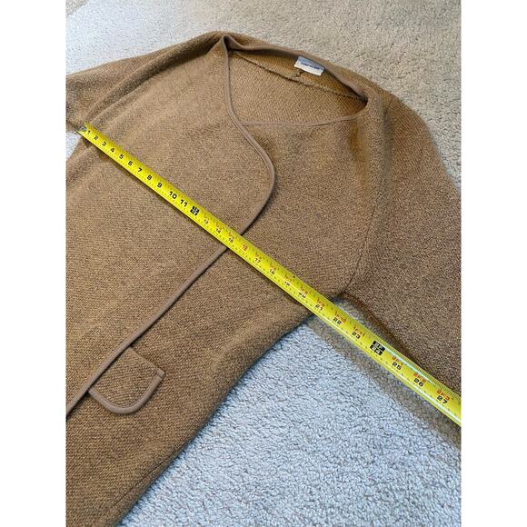 GOODNIGHT MACAROON Womens  OS Knit Sweater Open Cardigan Brown Church Office - Picture 7 of 14